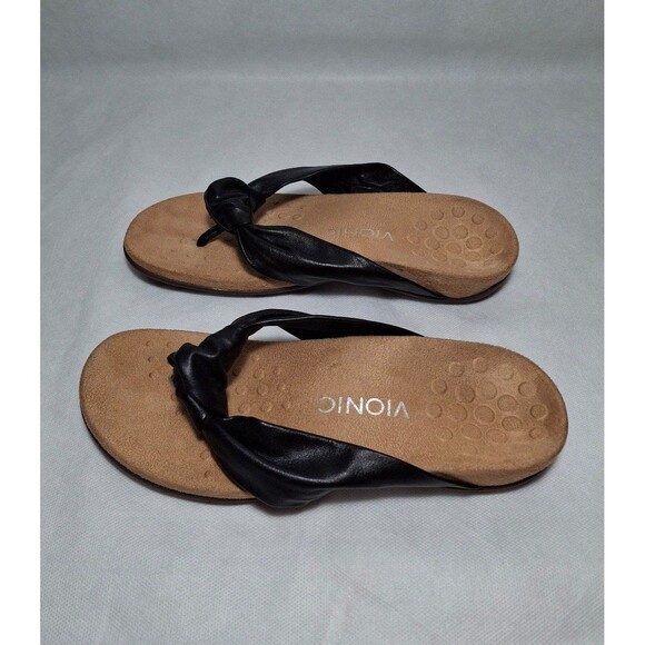 Vionic Rest Pippa Knot Strap Flip-Flops, Black, Women's 7 - Picture 2 of 7